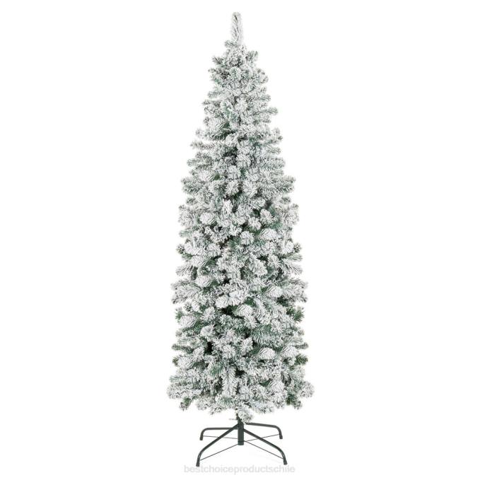 estacional Best Choice Products nieve flocado lápiz artificial árbol de navidad pararse08BN197