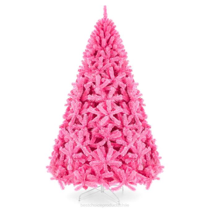 estacional Best Choice Products Árbol de Navidad de abeto artificial rosa con soporte plegable belleza08BN193