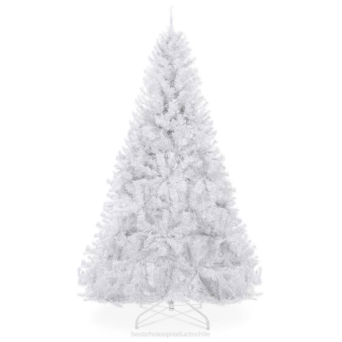 estacional Best Choice Products Árbol de Navidad de pino artificial blanco premium con puntas, base de metal plegable belleza08BN198