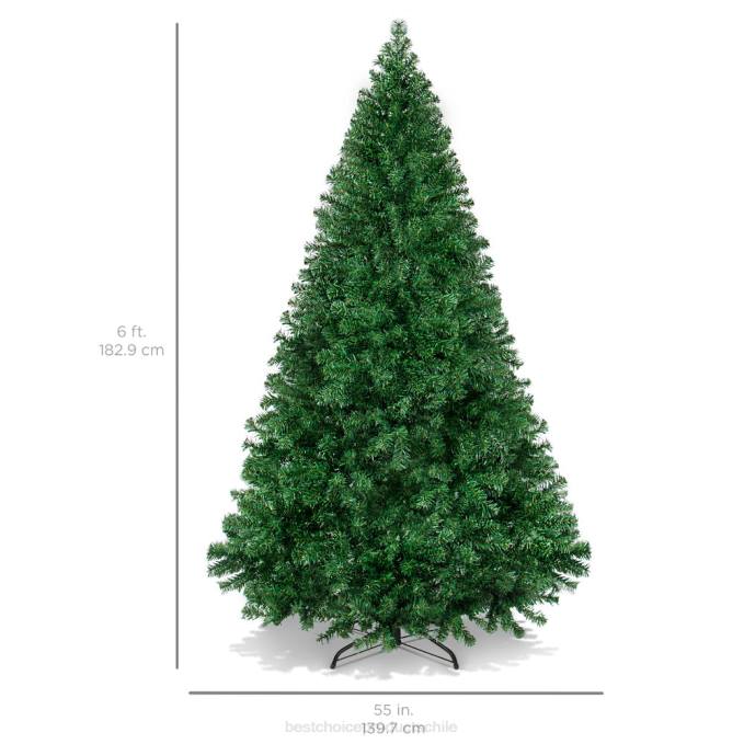 estacional Best Choice Products Árbol de Navidad de pino artificial premium con base de metal plegable. belleza08BN133