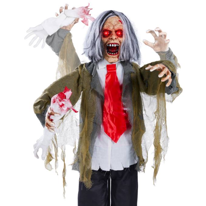 estacional Best Choice Products Ronnie podrido de pie, zombie animatrónico, accesorio de Halloween. multi08BN224