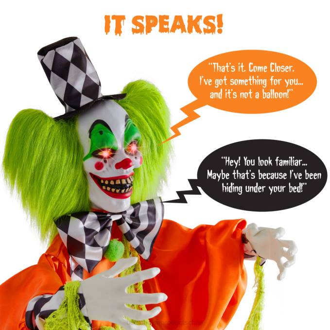 estacional Best Choice Products funhouse freddy el payaso asesino animatrónico activado por movimiento accesorio de halloween multi08BN225