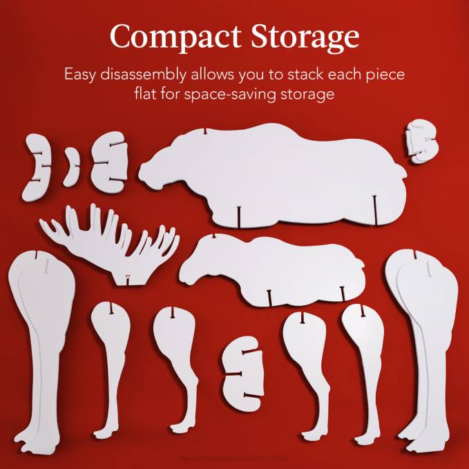 estacional Best Choice Products Conjunto de silueta familiar de alces de 2 piezas para decoración de jardín navideño con estacas blanco08BN172