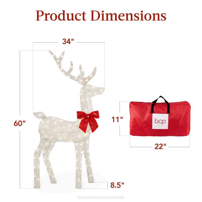 estacional Best Choice Products Decoración al aire libre iluminada en 2D con forma de dólar navideño con 105 luces LED blanco08BN144