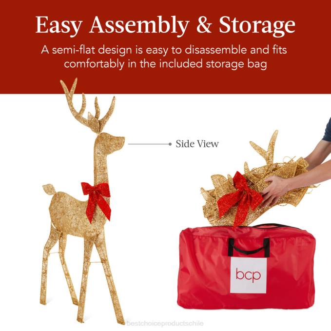 estacional Best Choice Products Decoración al aire libre iluminada en 2D con forma de dólar navideño con 105 luces LED oro08BN145