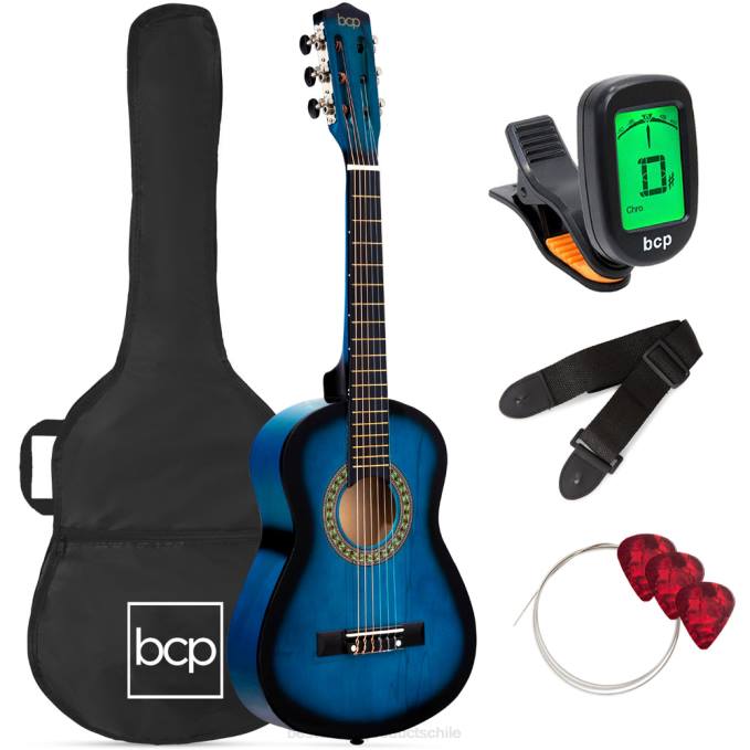 instrumentos musicales | Best Choice Products Kit básico para principiantes de guitarra acústica para niños con estuche de transporte. azul08BN1038