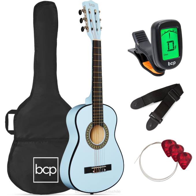 instrumentos musicales | Best Choice Products Kit básico para principiantes de guitarra acústica para niños con estuche de transporte. azul claro08BN1043