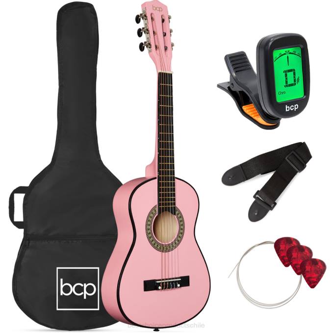 instrumentos musicales | Best Choice Products Kit básico para principiantes de guitarra acústica para niños con estuche de transporte. rosa08BN1039