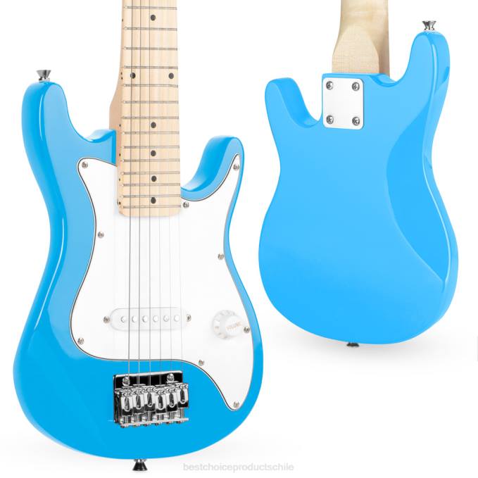 instrumentos musicales | Best Choice Products Kit de iniciación para principiantes de guitarra eléctrica para niños con amplificador de 5w azul claro08BN1082