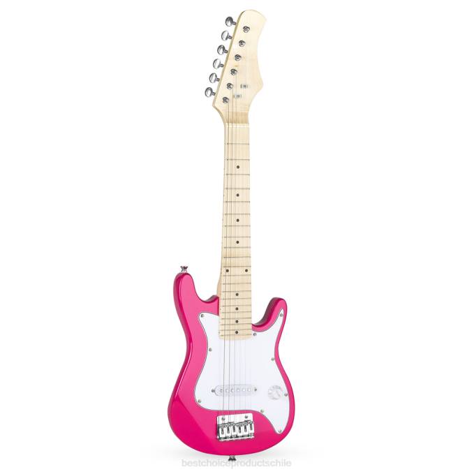 instrumentos musicales | Best Choice Products Kit de iniciación para principiantes de guitarra eléctrica para niños con amplificador de 5w blanco/rosa08BN1084