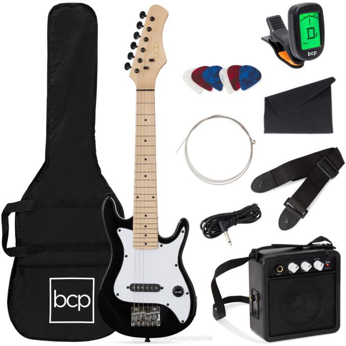 instrumentos musicales | Best Choice Products Kit de iniciación para principiantes de guitarra eléctrica para niños con amplificador de 5w negro08BN1081