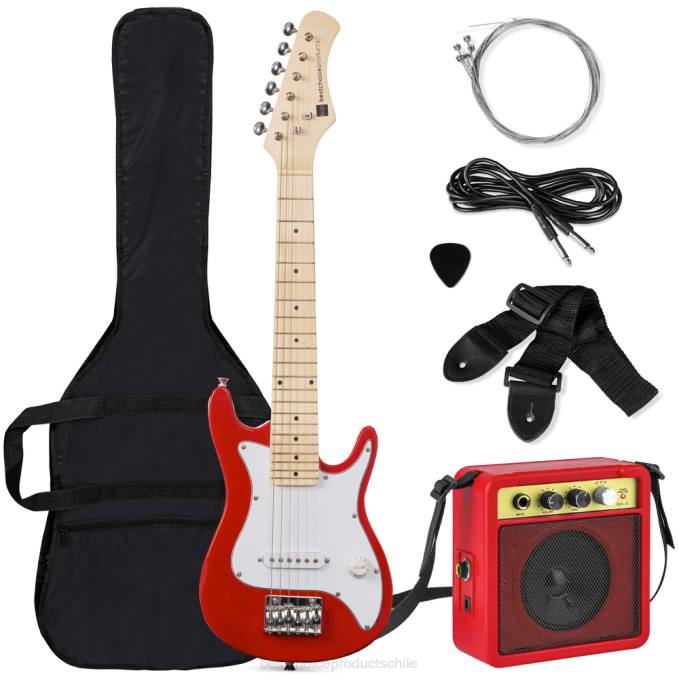 instrumentos musicales | Best Choice Products Kit de iniciación para principiantes de guitarra eléctrica para niños con amplificador de 5w rojo08BN1083