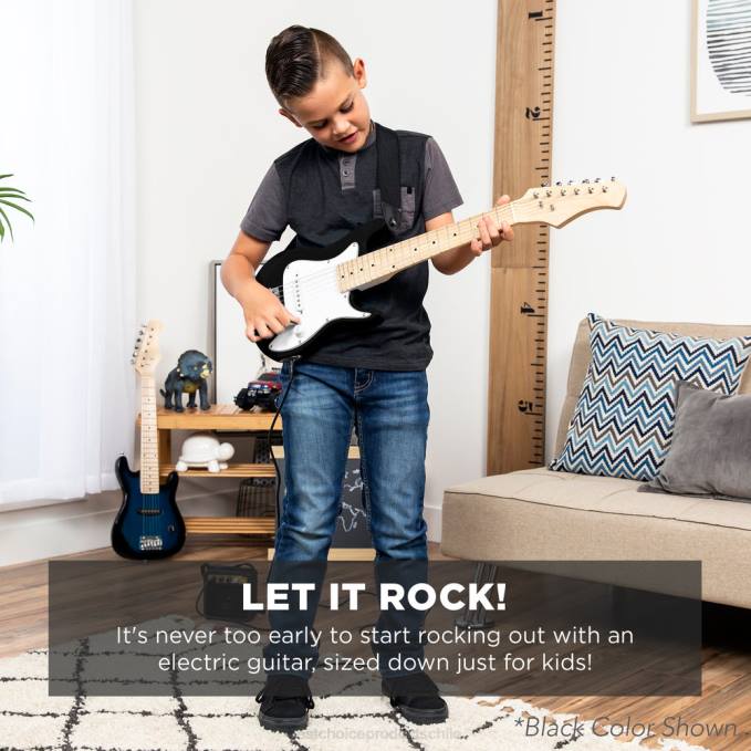 instrumentos musicales | Best Choice Products Kit de iniciación para principiantes de guitarra eléctrica para niños con amplificador de 5w rojo metalizado08BN1086