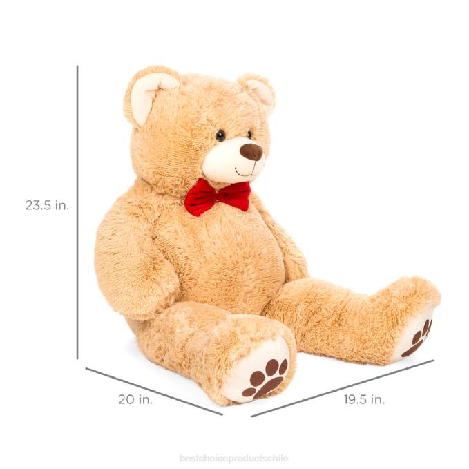 juguete y juego | Best Choice Products osito de peluche gigante con pajarita y huellas de patas marrón08BN481