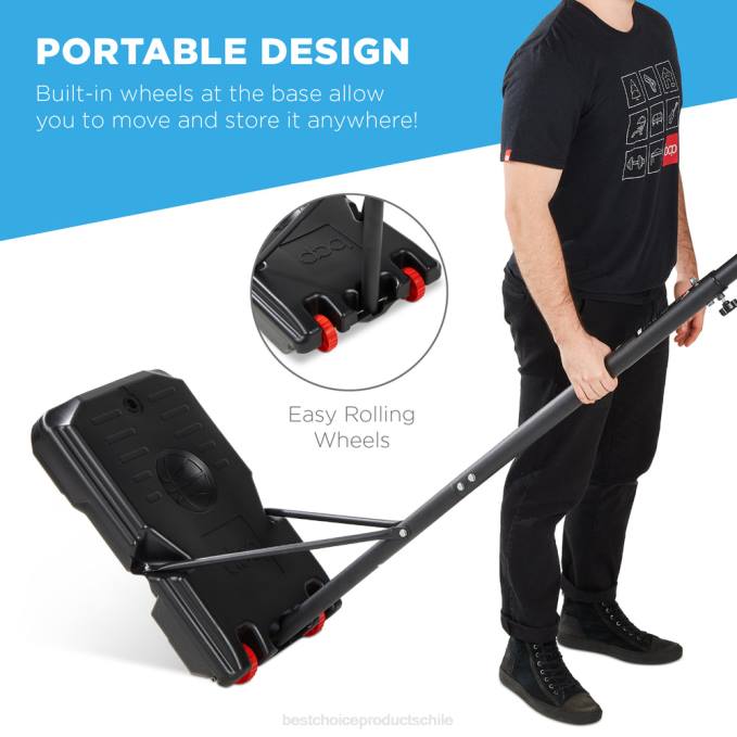 juguete y juego | Best Choice Products Aro de baloncesto de altura ajustable para niños, sistema de tablero portátil con ruedas tablero claro08BN320