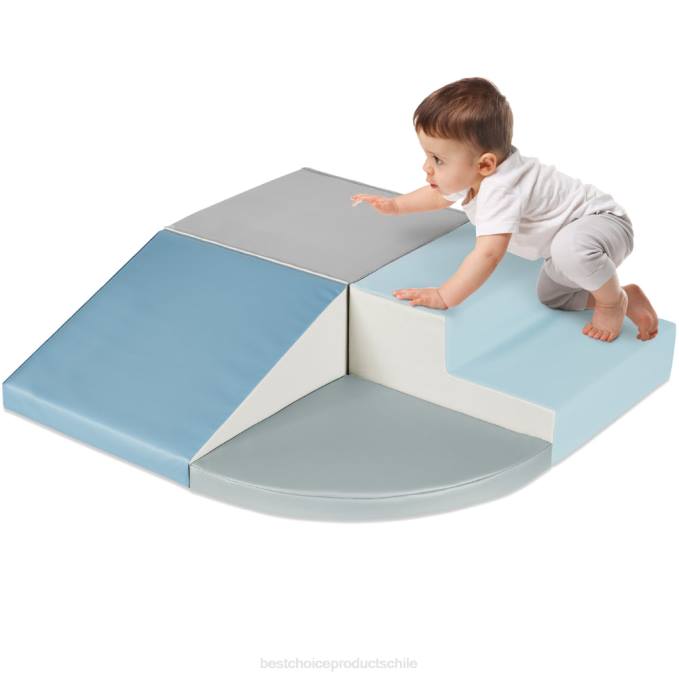 juguete y juego | Best Choice Products Juego de estructura de formas de espuma suave para niños de 4 piezas para escalar y gatear azul08BN570