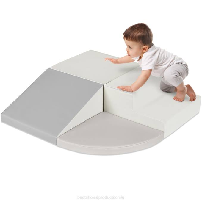 juguete y juego | Best Choice Products Juego de estructura de formas de espuma suave para niños de 4 piezas para escalar y gatear neutral08BN571
