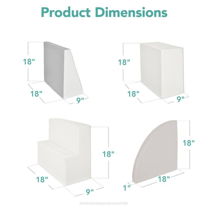 juguete y juego | Best Choice Products Juego de estructura de formas de espuma suave para niños de 4 piezas para escalar y gatear neutral08BN571