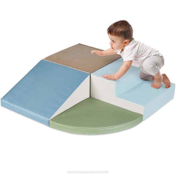 juguete y juego | Best Choice Products Juego de estructura de formas de espuma suave para niños de 4 piezas para escalar y gatear tono tierra08BN572