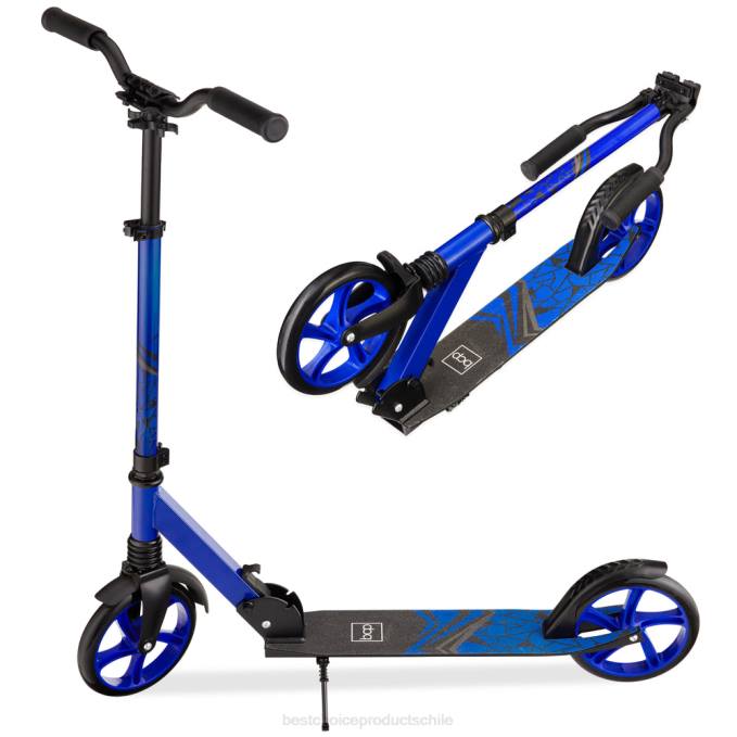 juguete y juego | Best Choice Products Patinete de altura ajustable para niños con correa de transporte y plataforma antideslizante azul08BN477
