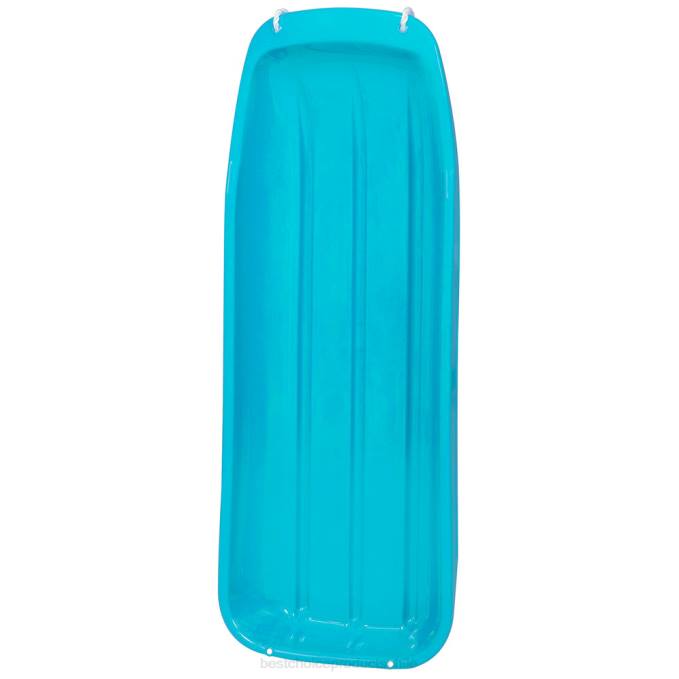 juguete y juego | Best Choice Products Tabla de trineo para nieve con trineo para niños de 48 pulgadas con cuerda para tirar, bordes curvos azul hielo08BN1023