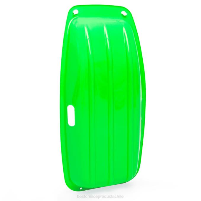 juguete y juego | Best Choice Products Trineo de nieve para trineo de plástico para exteriores para niños con cuerda de tracción y asas verde08BN1009