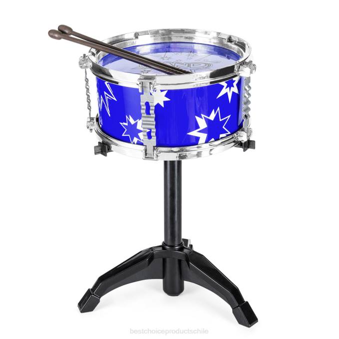 juguete y juego | Best Choice Products Juego de juguetes de instrumentos musicales de percusión de tambor para principiantes para niños de 11 piezas azul08BN1018