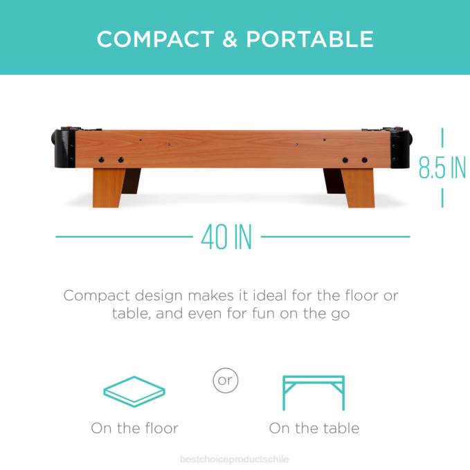 juguete y juego | Best Choice Products Mesa de juegos arcade de air hockey de mesa con 2 discos y 2 delanteros blanco08BN279