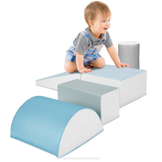juguete y juego | Best Choice Products Juego de estructura de formas de espuma suave para niños de 5 piezas para escalar y gatear azul08BN311