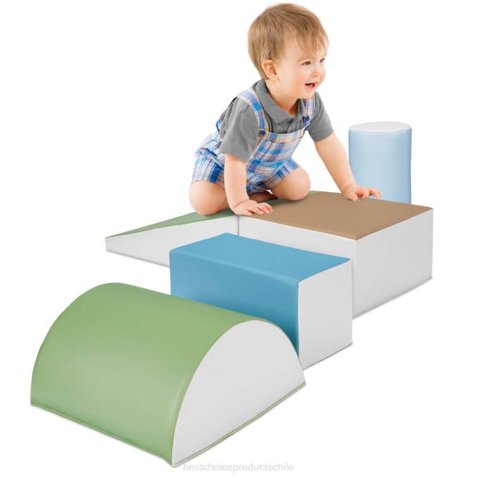 juguete y juego | Best Choice Products Juego de estructura de formas de espuma suave para niños de 5 piezas para escalar y gatear tono tierra08BN313