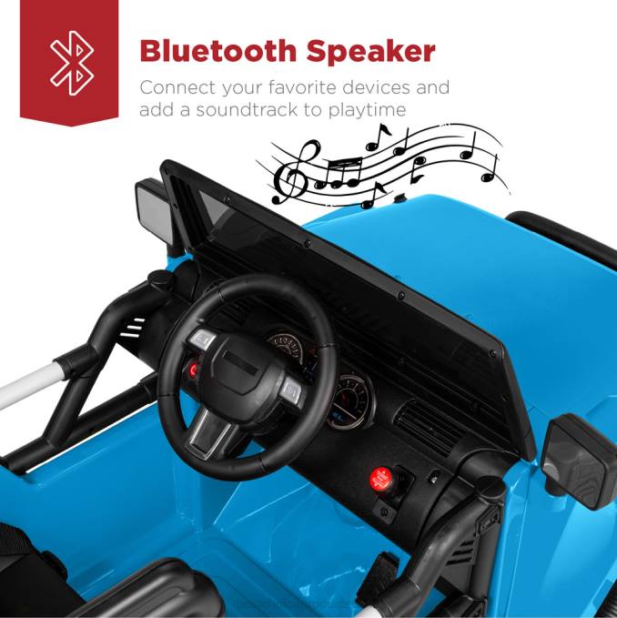 juguete y juego | Best Choice Products Camión de juguete para niños de 12 V con 3 velocidades, LED, control remoto y Bluetooth azul claro08BN540
