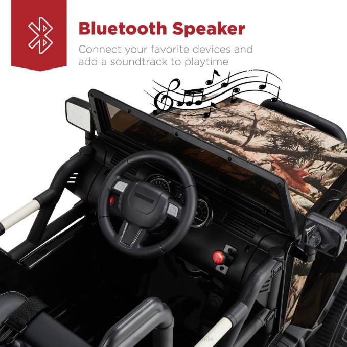 juguete y juego | Best Choice Products Camión de juguete para niños de 12 V con 3 velocidades, LED, control remoto y Bluetooth camuflaje08BN536