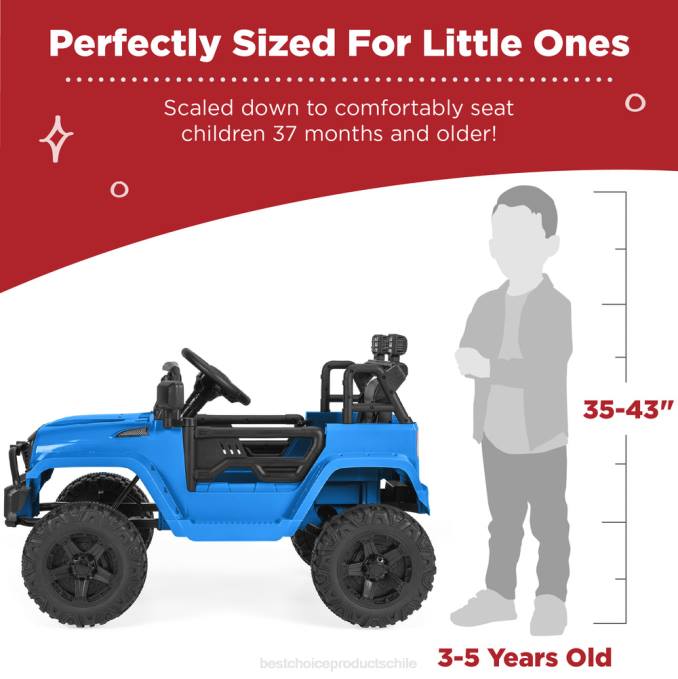 juguete y juego | Best Choice Products Camión para niños de 12 V con control remoto para padres y suspensión de resorte azul claro08BN491