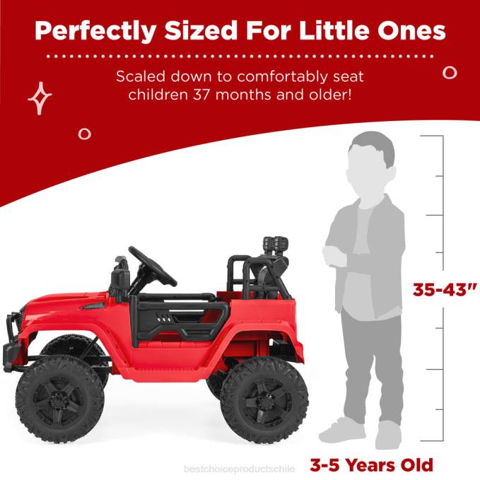 juguete y juego | Best Choice Products Camión para niños de 12 V con control remoto para padres y suspensión de resorte rojo08BN488