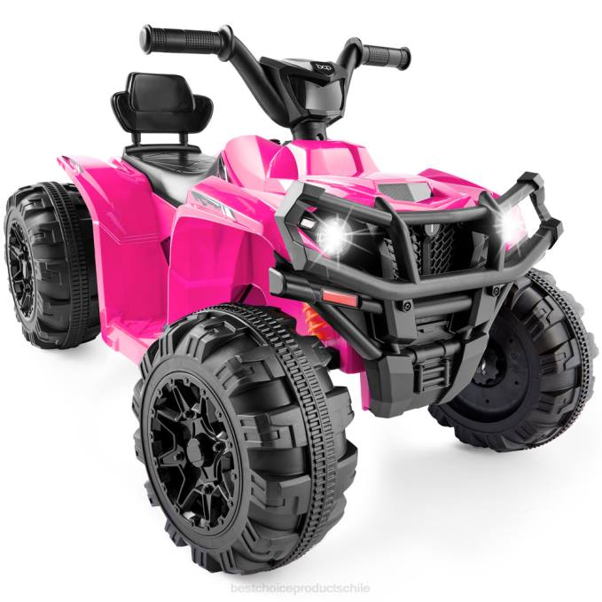 juguete y juego | Best Choice Products Coche quad atv de 4 ruedas para niños de 12 V con velocidad máxima de 2,4 mph, bluetooth y faros Rosa caliente08BN277