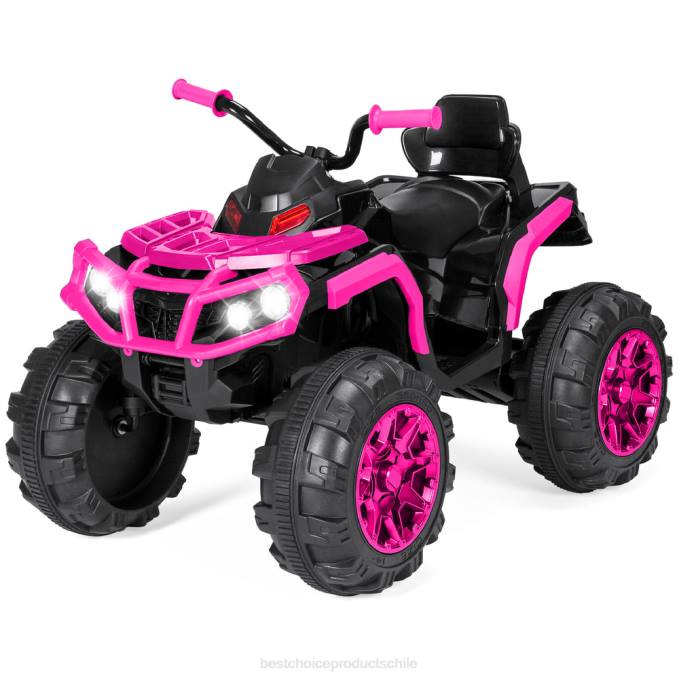 juguete y juego | Best Choice Products Coche quad atv de 4 ruedas para niños de 12 V con velocidad máxima de 3,7 mph, bluetooth y faros Rosa caliente08BN501