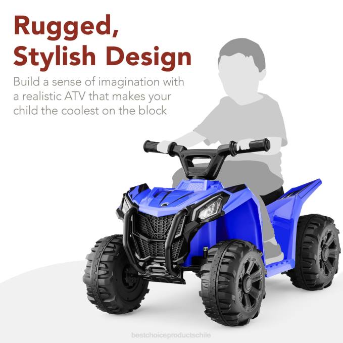 juguete y juego | Best Choice Products Coche quad atv de 4 ruedas para niños de 6 V con velocidad máxima de 1,8 mph y neumáticos con banda de rodadura azul08BN527