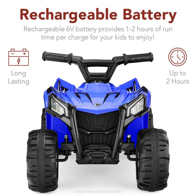 juguete y juego | Best Choice Products Coche quad atv de 4 ruedas para niños de 6 V con velocidad máxima de 1,8 mph y neumáticos con banda de rodadura azul08BN527