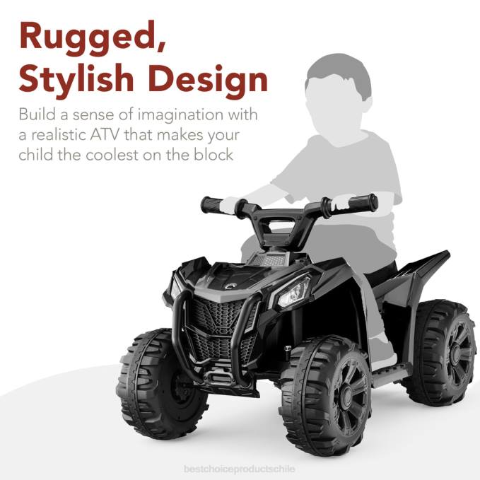 juguete y juego | Best Choice Products Coche quad atv de 4 ruedas para niños de 6 V con velocidad máxima de 1,8 mph y neumáticos con banda de rodadura negro08BN524