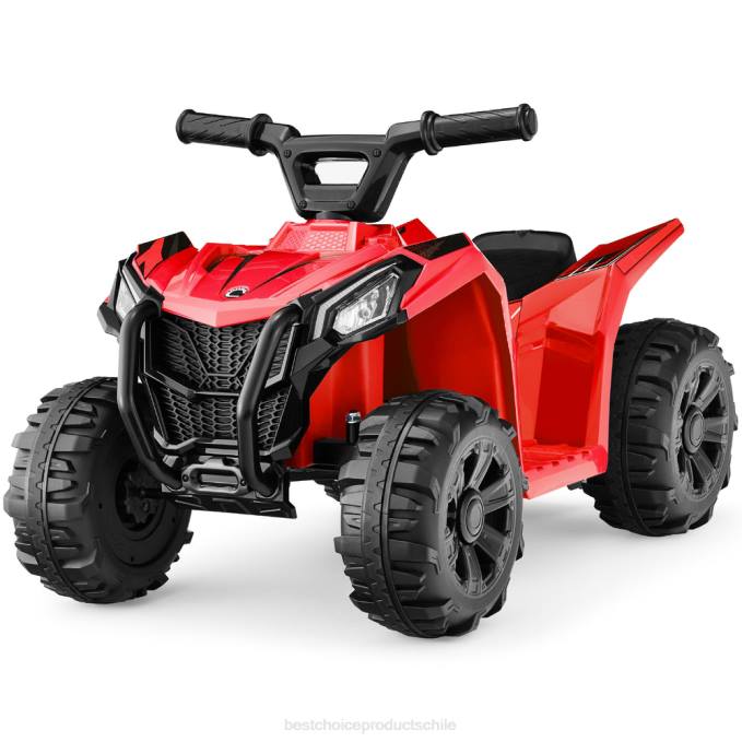 juguete y juego | Best Choice Products Coche quad atv de 4 ruedas para niños de 6 V con velocidad máxima de 1,8 mph y neumáticos con banda de rodadura rojo08BN523
