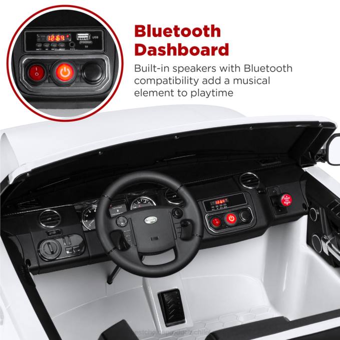 juguete y juego | Best Choice Products Correpasillo Land Rover con licencia de 12 V y 2 plazas con control remoto para padres blanco08BN315