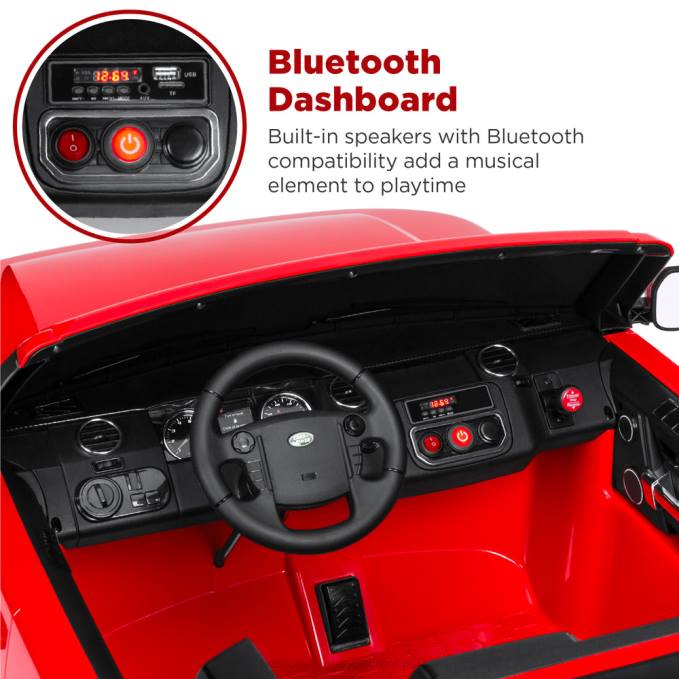 juguete y juego | Best Choice Products Correpasillo Land Rover con licencia de 12 V y 2 plazas con control remoto para padres rojo08BN318