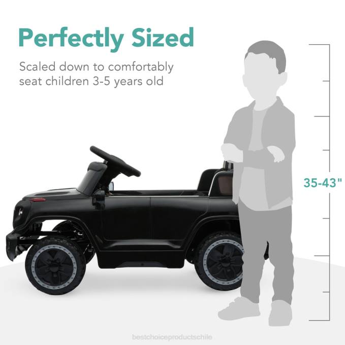 juguete y juego | Best Choice Products Juguete de camión para niños de 6v con control de padres rc, 3 velocidades, luces, bocina negro08BN1015