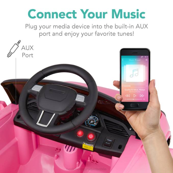 juguete y juego | Best Choice Products Juguete de camión para niños de 6v con control de padres rc, 3 velocidades, luces, bocina rosa08BN1016