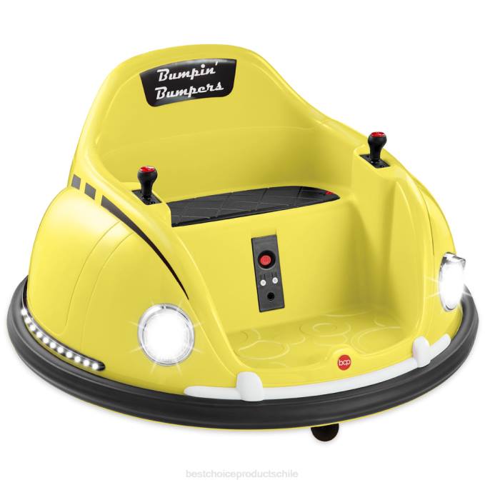 juguete y juego | Best Choice Products Los niños de 6 V viajan en un auto de choque de juguete con control remoto, arnés, luces y giro de 360 ​​grados. amarillo08BN506