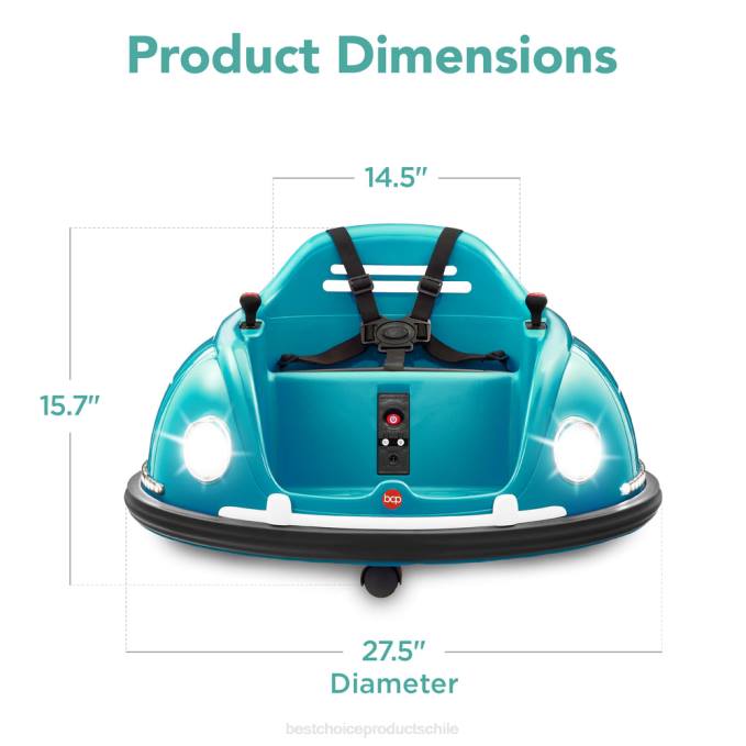 juguete y juego | Best Choice Products Los niños de 6 V viajan en un auto de choque de juguete con control remoto, arnés, luces y giro de 360 ​​grados. azul08BN505