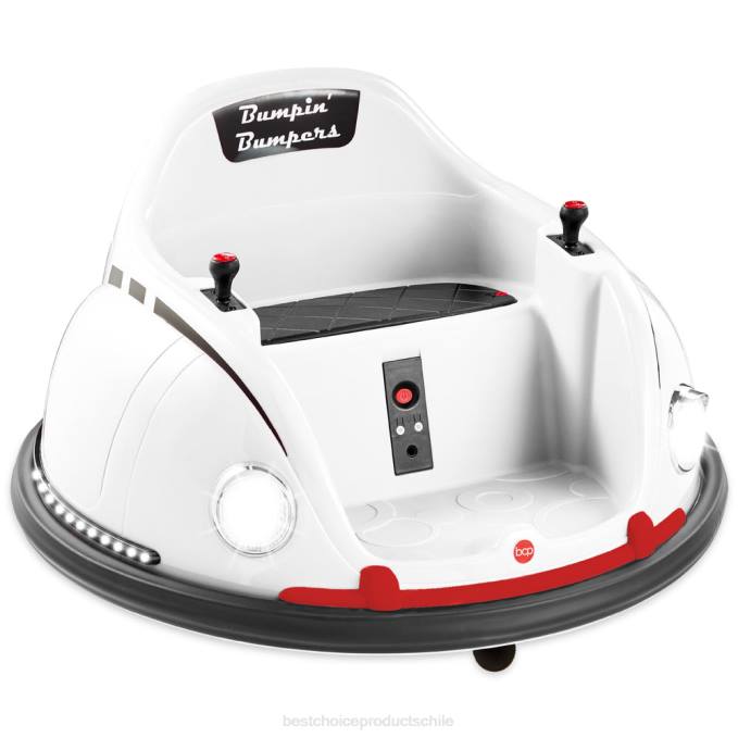 juguete y juego | Best Choice Products Los niños de 6 V viajan en un auto de choque de juguete con control remoto, arnés, luces y giro de 360 ​​grados. blanco08BN509
