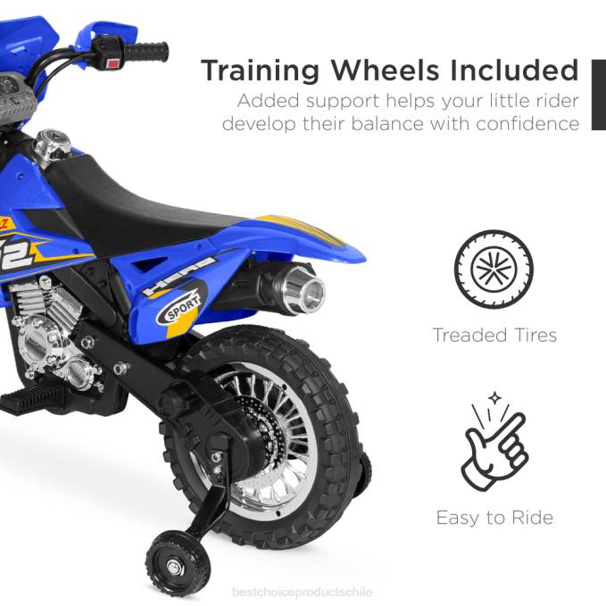 juguete y juego | Best Choice Products Moto de juguete eléctrica para niños de 6 voltios con ruedas de entrenamiento, luces y música azul08BN521