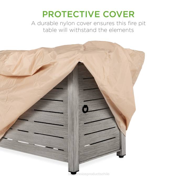 vida al aire libre | Best Choice Products Brasero de gas propano de acero de 50,000 BTU con encendido automático gris08BN854