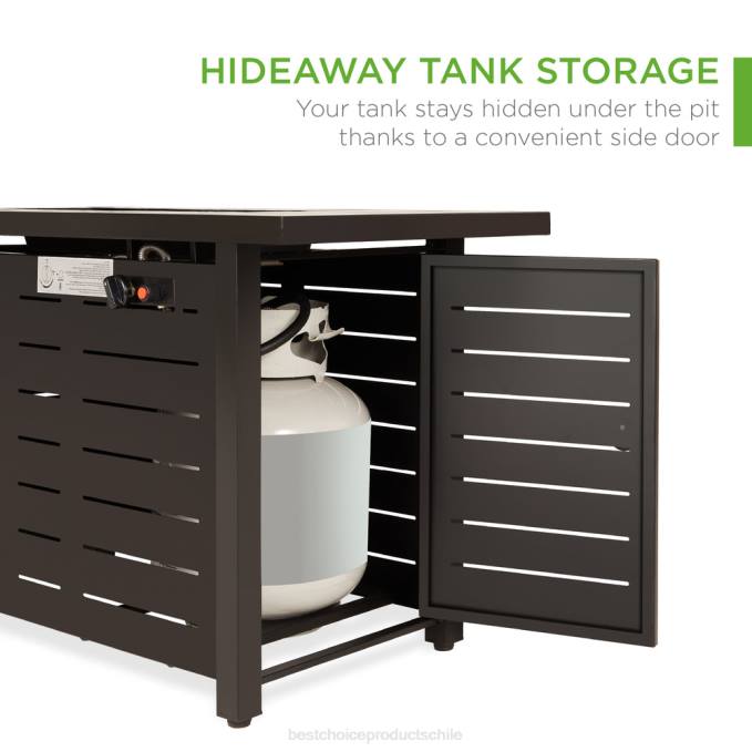 vida al aire libre | Best Choice Products Brasero de gas propano de acero de 50,000 BTU con encendido automático marron oscuro08BN855